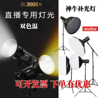 神牛（Godox） 补光灯SL300WIIBI双色温LED摄影视频直播间柔光灯