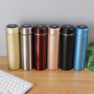 智能测温316不锈钢保温杯 显示温度水杯商务广告礼品杯可定制logo