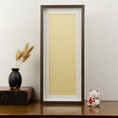 实木书法相框摆台高级感长条字画框装 裱做成相框定制带空白宣卡纸