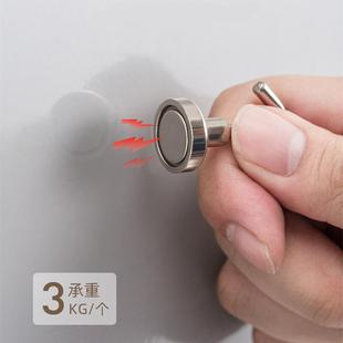 强力磁铁免打孔无痕挂钩磁性粘钩挂钥匙冰箱置物架学生宿舍挂口罩
