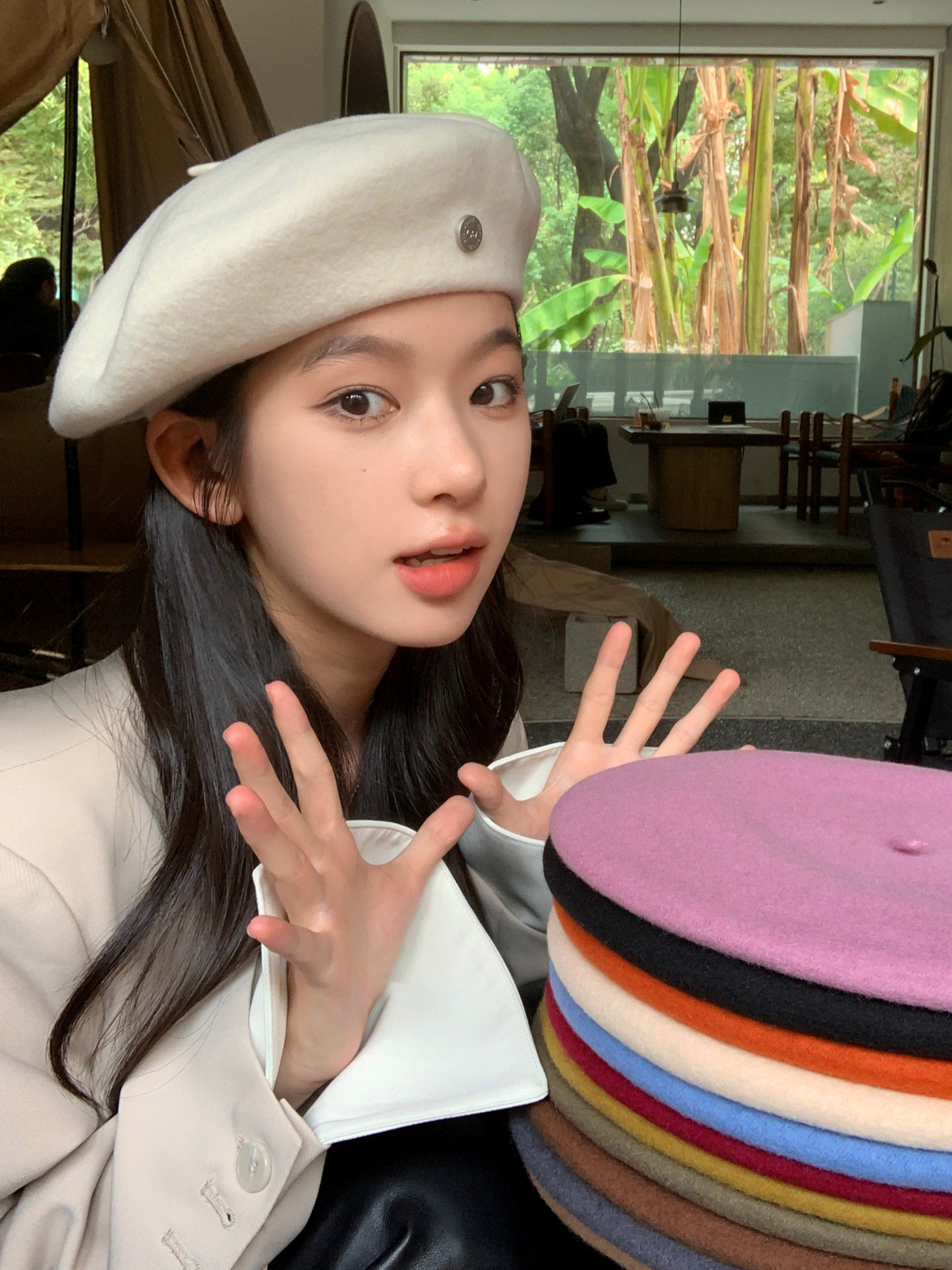 100%羊毛贝雷帽~戴出文艺好气质~妥妥的凹造型神器