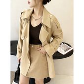 双十一 奢华韩版 短款 风衣春秋新款 小个子显高显瘦气质外套百搭