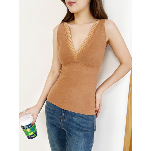 奢绒保暖背心亲肤软糯不扎身修身 剪裁贴合身形遮肉藏腹不紧绷百搭