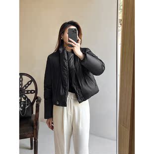 廓形西装 羽绒服优质羽绒填充蓬松保暖不臃肿廓形剪裁显利落 领短款