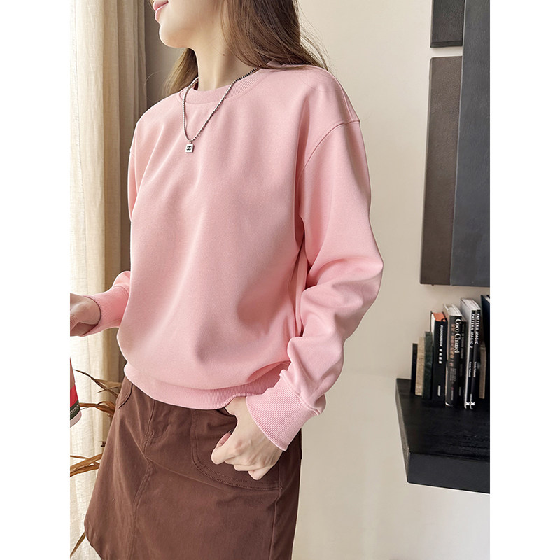 圆领卫衣经典圆领修饰颈线显脸小宽松微廓形版型藏肉显瘦不臃肿,女装/女士精品,卫衣/绒衫,淘宝优惠券,粉丝福利购,淘宝优惠卷