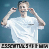 欧美潮牌ESSENTIALS短袖 男女小标反光美式 fog复线纯棉字母宽松t恤