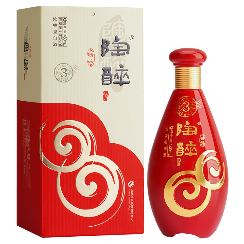 沱牌精品窖藏 陶醉系列 陶醉三 50度 480ml浓香型纯粮白酒