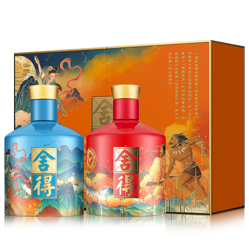 【酒厂直营】舍得夸父嫦娥版52度500ml*2瓶中国神话人物礼盒白酒图片