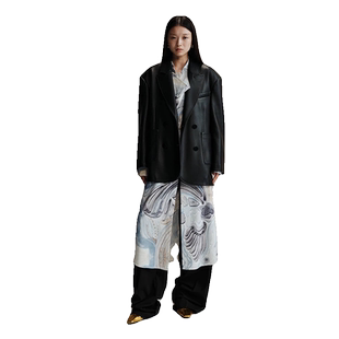 【SALE】【HIDEMI×LABELHOOD】联名款简约羊皮西装上衣外套春夏