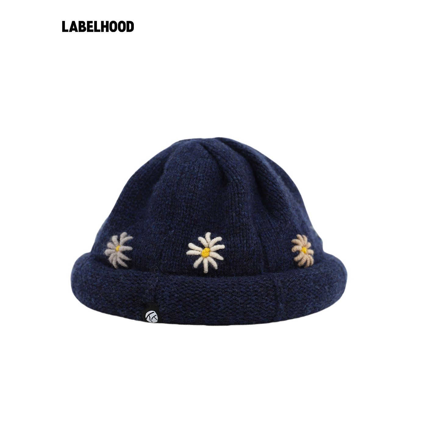 YANYANKNITS雏菊卷边针织帽