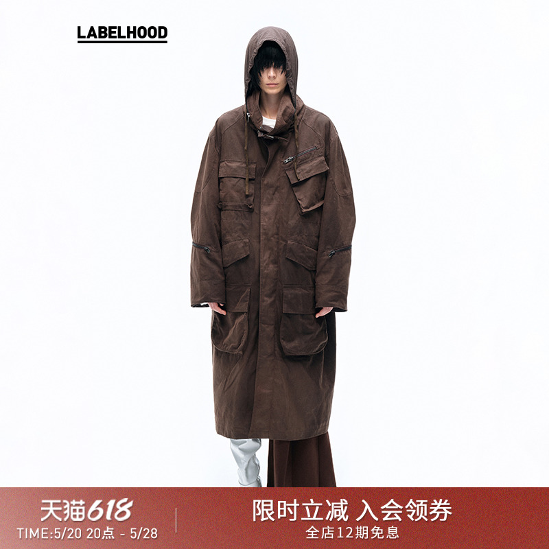 【Liegee】蕾虎新款设计师款休闲简约油蜡风衣大衣外套女