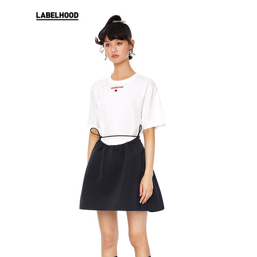 设计师爱心短袖棉T恤女