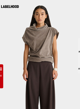 【SALE】【deepmoss】蕾虎不规则堆领丝绒百搭秋冬气质女装针织衫