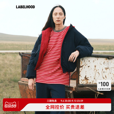 AAADxLABELHOOD双面穿连帽羽绒服