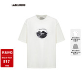 蕾虎印花白色T恤秋冬复古男装 上衣 CHEN WANG SALE FENG