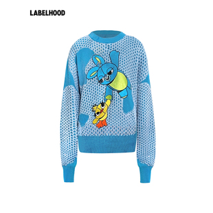 【SALE】【Nan Knits】蕾虎刺绣套头衫百搭秋冬气质女上衣