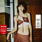 绑带无袖 背心 Tai 蕾虎潮流吊带小上衣性感短款 SALE Peng