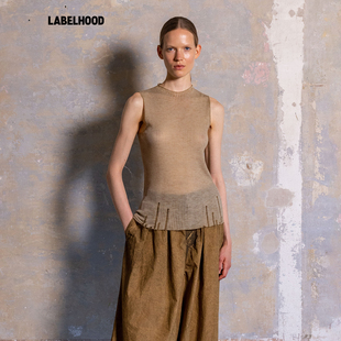 【UMA WANG】蕾虎复古潮流SLEEVLESS TOP2026早春新款女装上衣