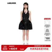 蕾虎优雅打褶挂脖连衣裙百搭秋冬女装 SHUSHUTONG 裙子 SALE