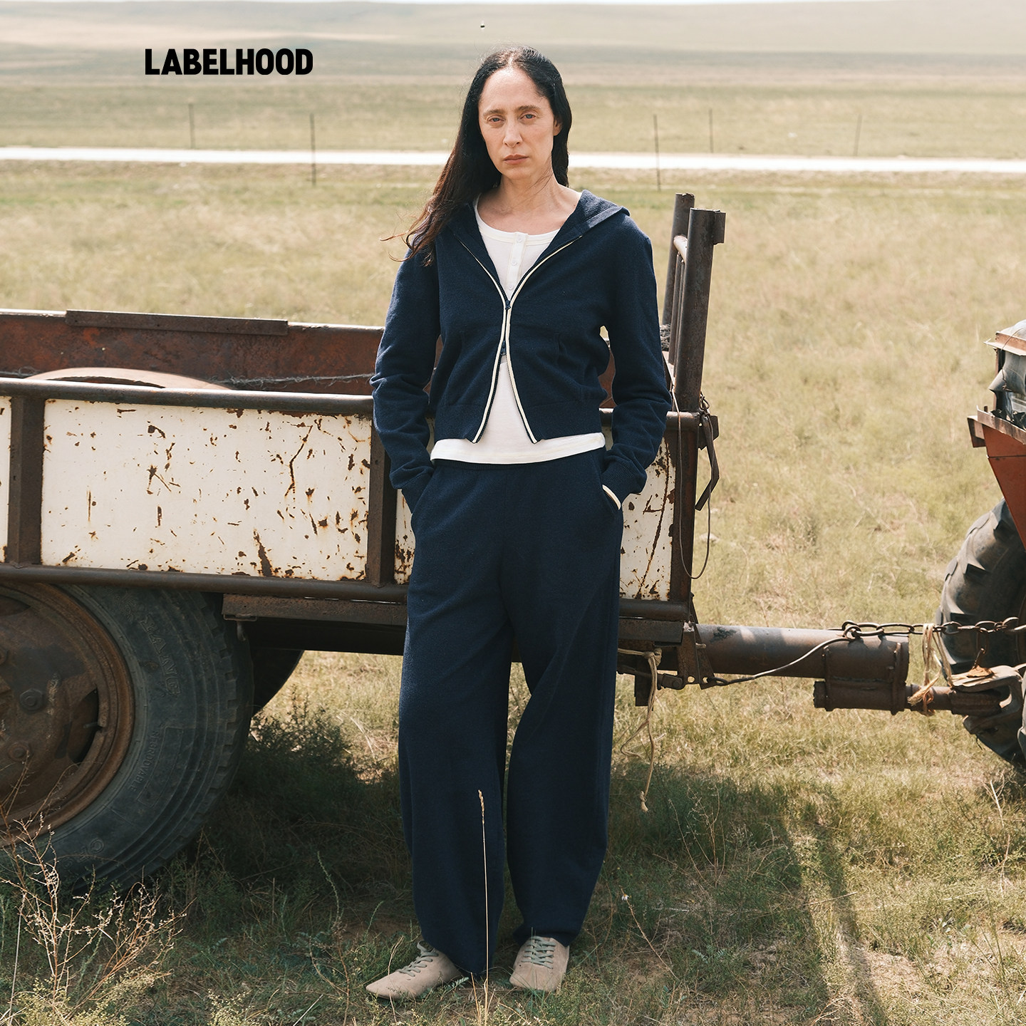 【AAADxLABELHOOD】蕾虎棉绒混纺外套哈伦裤2026秋季新款女装套装