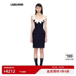 蕾虎蝴蝶结饰U形领连衣裙2026春夏新款 女装 裙子 SHUSHUTONG