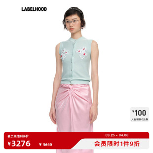 春夏流行女装 针织开衫 蕾虎丝带绣无袖 上衣 SHUSHUTONG