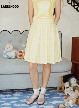 【papi lav】蕾虎休闲轻松简约NINI百褶裙秋冬流行女装裙子