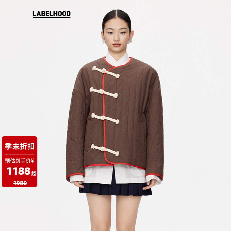蕾虎联名半月型中式工装棉薄夹克