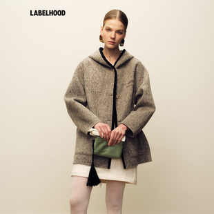 【MARCHEN】蕾虎2025冬季假日系列阅读周大衣毛呢外套宽松女装