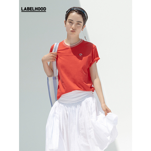 labelhood MARCHEN 蕾虎设计感休闲简约棉质直筒宽松短袖 T恤装