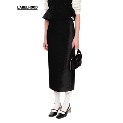 【SHUSHUTONG】蕾虎设计感潮流时尚气质简约高级直筒修身半裙