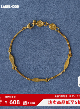 SALEEPEPE纯银镀金小鱼手链