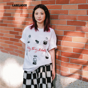 【LABELHOOD】蕾虎时尚百搭潮流字母T恤秋冬流行男女同款上衣