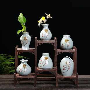 小清新花瓶现代创意家居客厅装 饰花器摆件工艺品绿萝水培容器花插