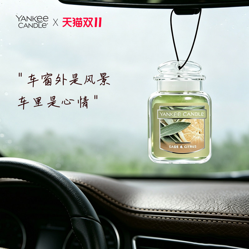 YankeeCandle扬基汽车香水车载香薰固体祛异味持久散香挂式香氛