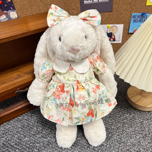 31cm害羞邦尼兔连衣裙子jellycat毛绒玩偶娃衣服礼物发卡配饰着替