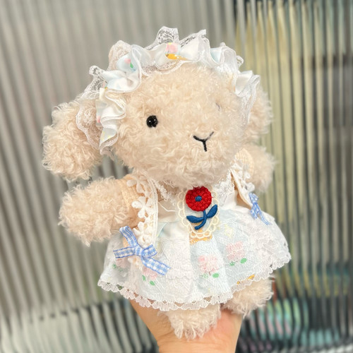 Jellycat玩偶娃衣18cmlittle小狗羊猪猫春天新款衣服公主连衣裙子