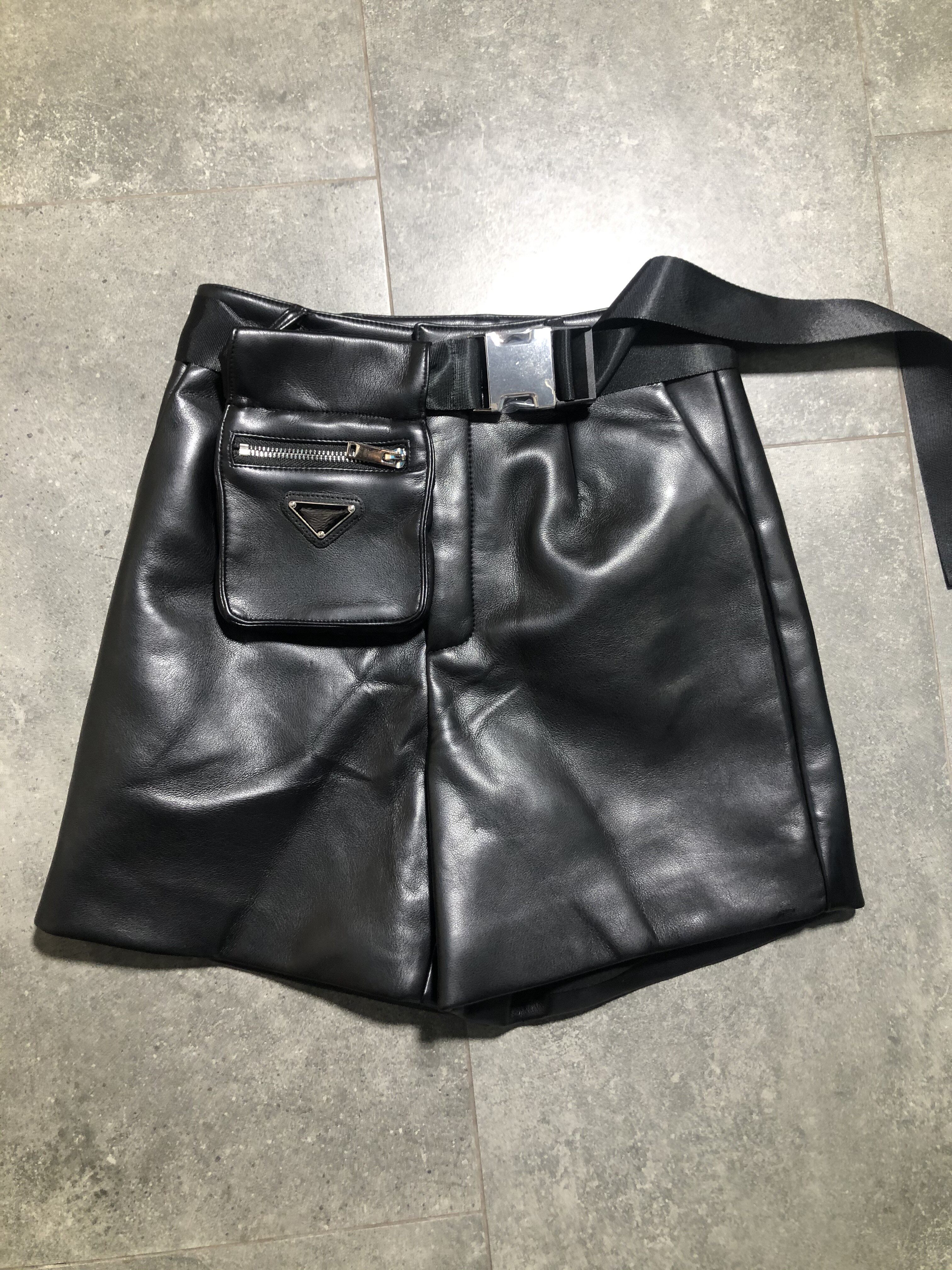 小码特惠皮质腰包休闲短裤 小包可拆原标1300+/直接拍付/收货退运