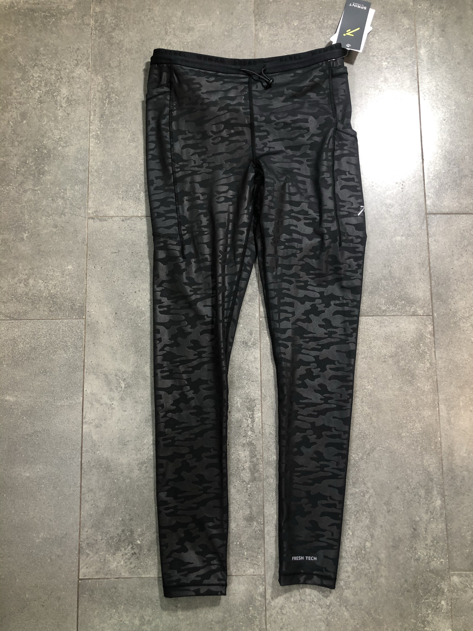 外单高端暗纹迷彩瑜伽裤跑步裤运动 女（直接拍付/收货退运）