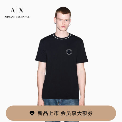 AX/阿玛尼男士纯棉圆领短袖T恤