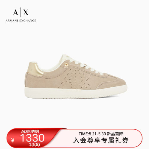 AX/阿玛尼女士绒面革板鞋运动鞋