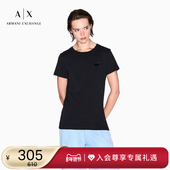 ARMANI 薄T恤上衣内搭 女士纯棉圆领短袖 EXCHANGE 阿玛尼秋冬新款