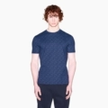 100% Cotton Navy Blue All-Over Print
