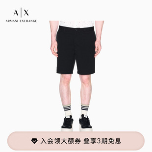男士 ARMANI EXCHANGE 阿玛尼26年春夏新款 直筒商务老钱风微弹短裤