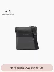 ARMANI EXCHANGE Men's Square Zip Crossbody Messenger Bag New for Summer 2026 Official