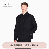 短款 ARMANI 男士 阿玛尼春夏新款 翻领轻薄按扣棉服外套 EXCHANGE