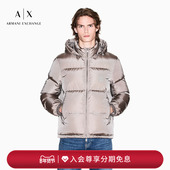 阿玛尼秋冬男士 ARMANI EXCHANGE 80白鸭绒连帽加厚面包羽绒服外套