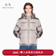 阿玛尼秋冬男士 ARMANI EXCHANGE 80白鸭绒连帽加厚面包羽绒服外套