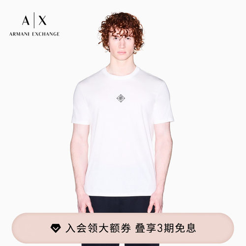 AX/阿玛尼男士纯棉圆领短袖T恤