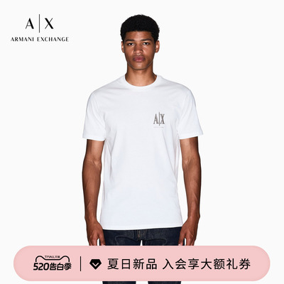 AX/阿玛尼男士纯棉圆领短袖T恤